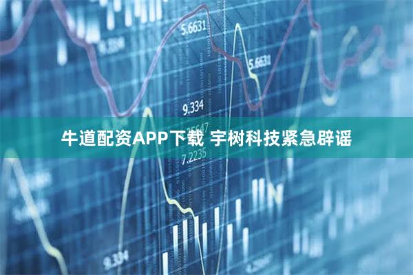 牛道配资APP下载 宇树科技紧急辟谣